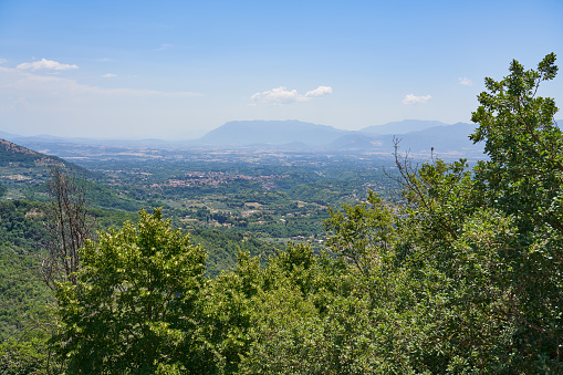 View seen from Castel San Pietro Romano, Lazio Italy