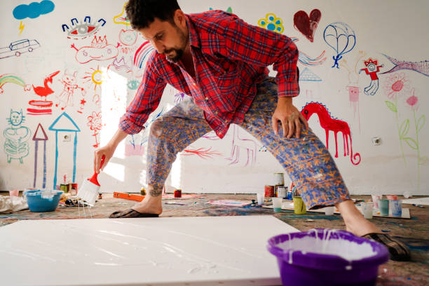 istock Creative artist painting canvas 1403680153