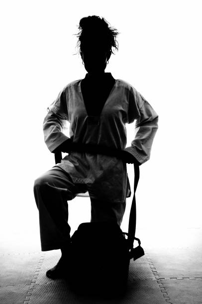 무술 검은띠 - gym bag tae kwon do karate martial arts 뉴스 사진 이미지