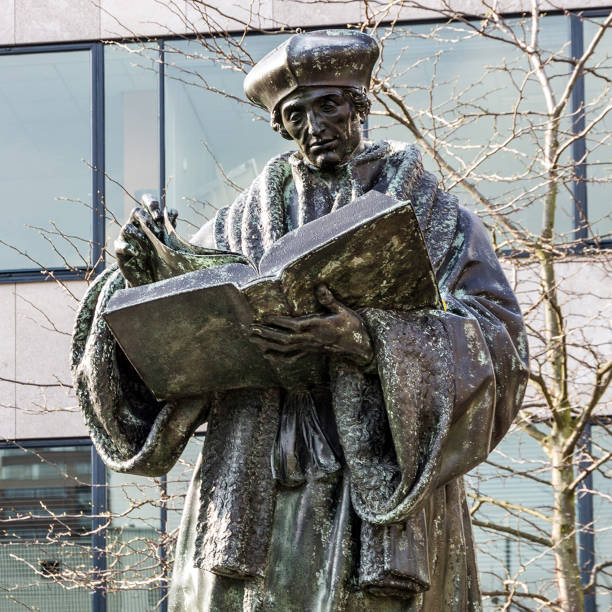 Monument to Erasmus of Rotterdam, Netherlands stock photo