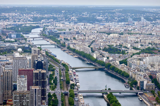 istock Aerial view of Paris from top 1403694775