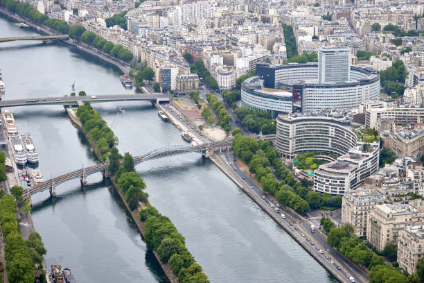 istock Aerial view of Paris from top 1403694791