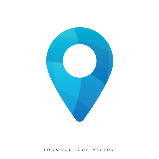 Map pin icon vector illustration. Location icon vector. Pin sign Isolated on background. Navigation map, gps, direction, place, compass, contact, search concept. Flat style for graphic design, logo, Web, UI, mobile app tourism logo stock illustrations