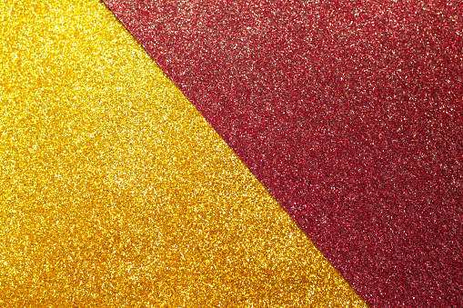 Abstract Gold And Red Glitter Background Sparkle Texture Stock Photo