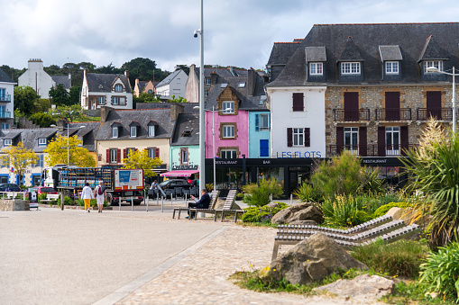 Crozon, France - May 12, 2022: Village of Morgat, Brittany