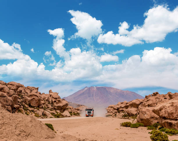 istock Vehicle driving through lifeless 1403707778