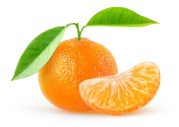 istock Isolated tangerine fruit with leaves 1403708686