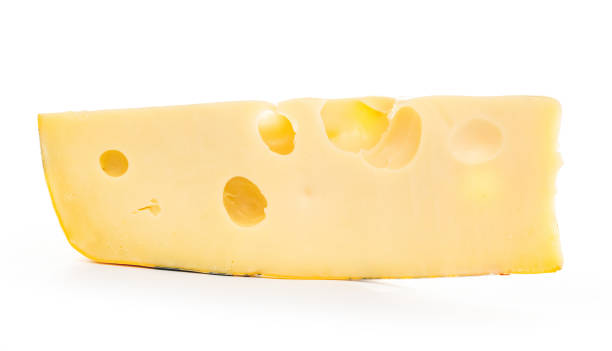istock Piece of gouda cheese on a white 1403714263