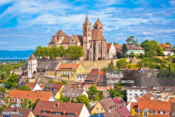 Historic Town Of Breisach Cathedral And Rooftops View Stock Photo - Download Image Now