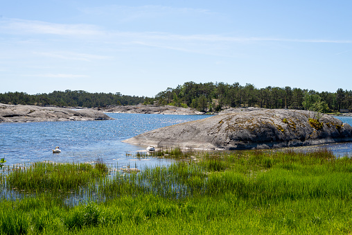 Baltic sea in the Stockholm archipelago on a sunny, summer day