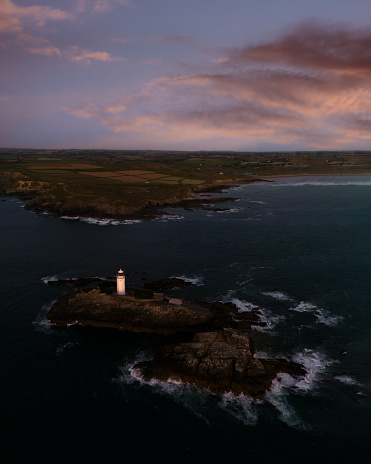 The north coast of Cornwall at sunset