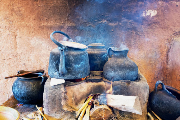 istock Traditional earthenware and oven in Cusco, Peru for making hot tea 1403725684