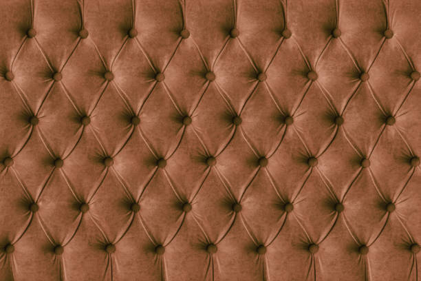 istock Brown capitone velours textile decoration with buttons 1403734846