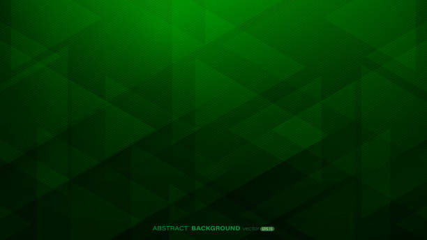 istock Abstract dark green geometric background. Composition of triangle shape with lines and stripes 1403742860