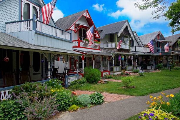 istock Gingerbread Cottages of Martha's Vineyard 1403744959