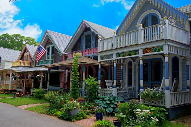 istock Gingerbread Cottages of Martha's Vineyard 1403744968