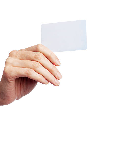 hand with card stock photo
