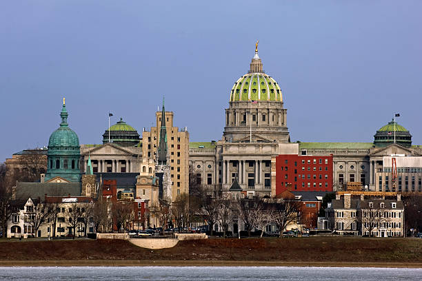 panorama de harrisburg - pennsylvania harrisburg government state - fotografias e filmes do acervo