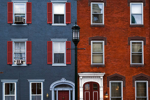 Philadelphia houses stock photo