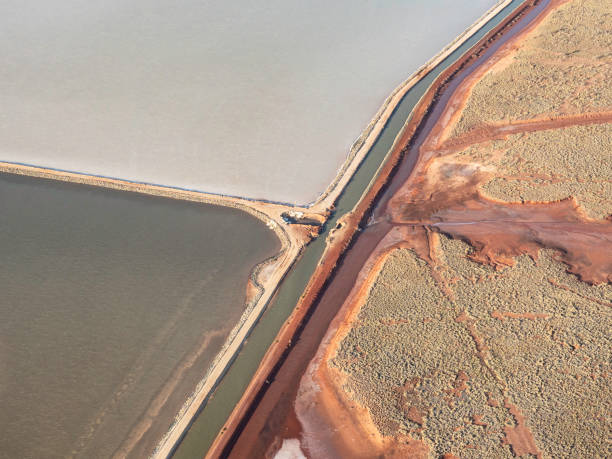 istock Aerial view of salt flats 1403757305