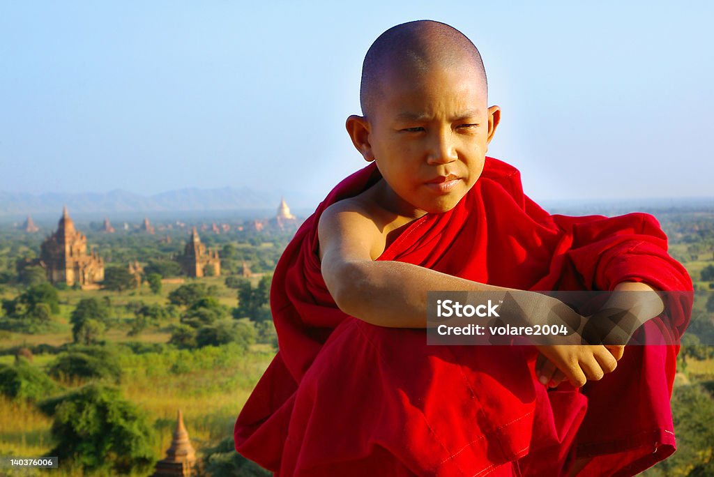 portrait of a young monk Ancient Stock Photo