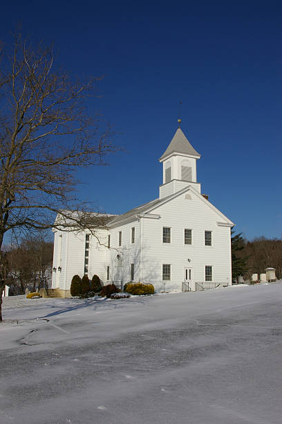 Country Church Winter Scene