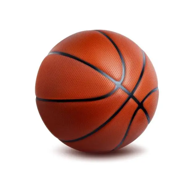 Vector illustration of Realistic isolated basketball ball, accessory