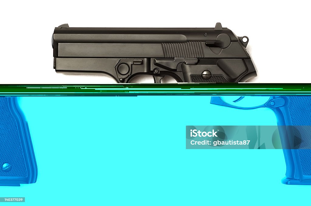 Pistol side view of a handgun 40-44 Years Stock Photo