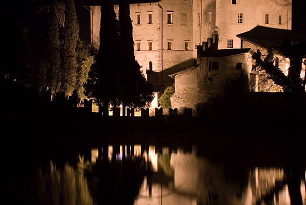 Castel Vecchio by night, a castle in Verona, on the Adige Riverbank, housing the Civic Museum.