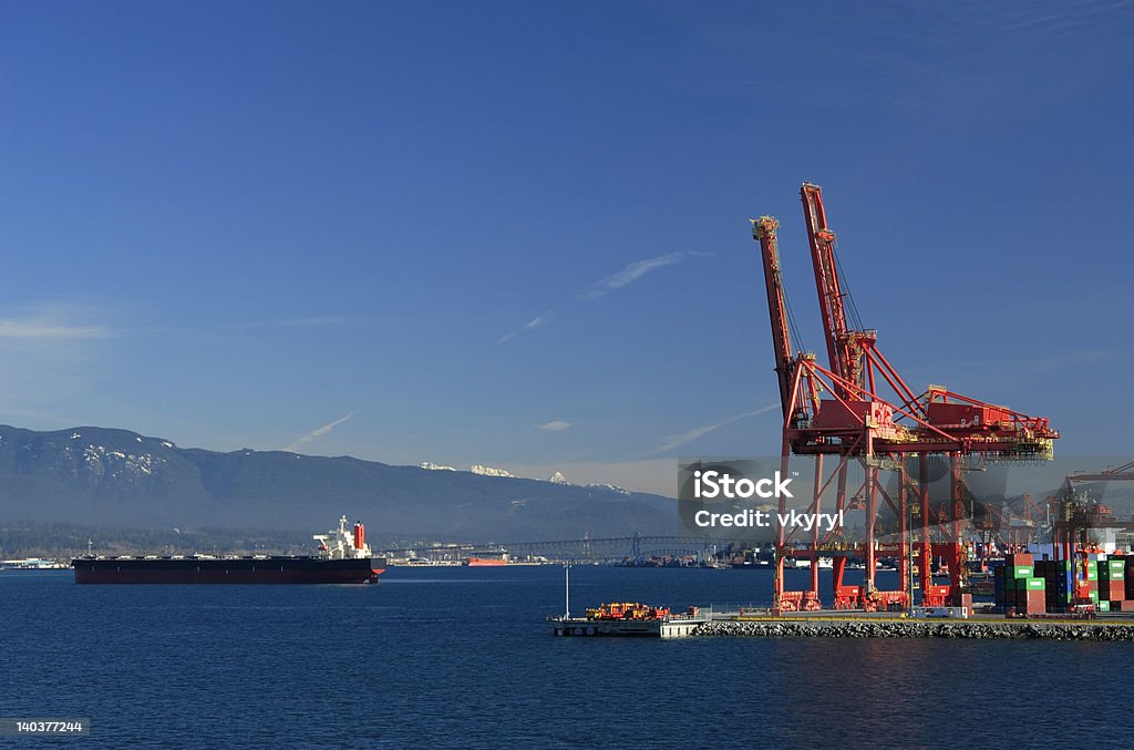 Harbor Grúas - Foto de stock de Puerto de Vancouver libre de derechos