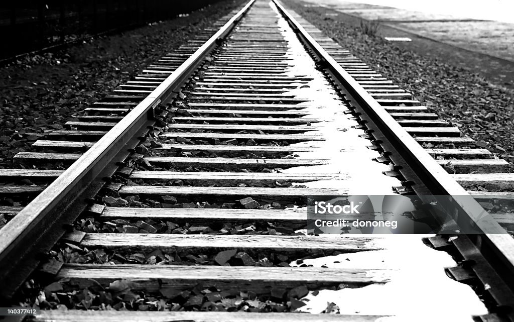 Stary Railroad torów - Zbiór zdjęć royalty-free (Godzina szczytu)