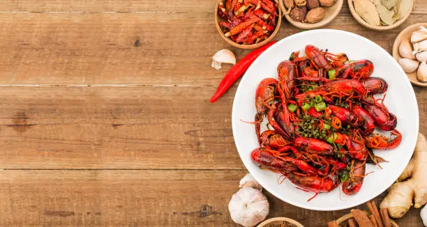 Photo of Spicy crayfish crawfish food Chinese food crustaceans Red crayfish