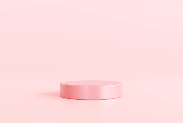 istock Pink gold luxury podium 3d abstract background empty backdrop pedestal product display for product placement 1403779909