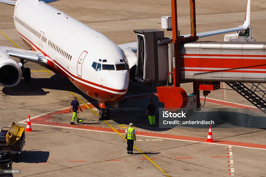 Avião de Chegada - Royalty-free Aeroporto internacional de Berlin-Tegel Foto de stock