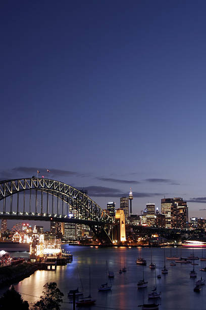 istock Sydney Harbour Bridge And City Skyline At Sunset 140378207