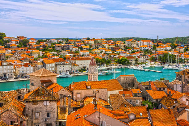 istock Trogir, Croatia, town panoramic view, Croatian tourist destination. 1403783268