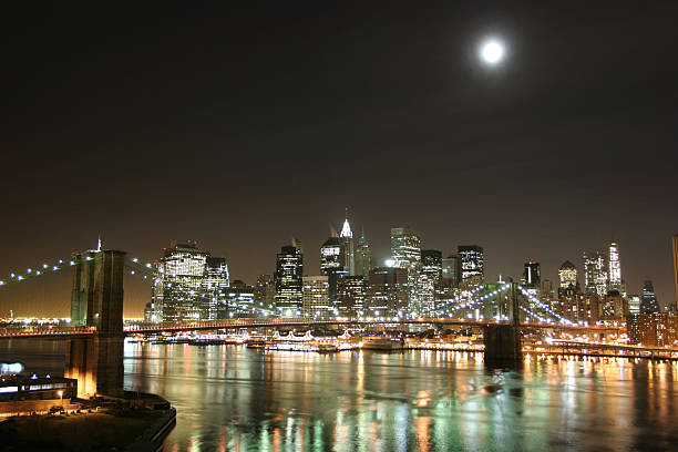 istock Broolyn Bridge New York by Night 140378498