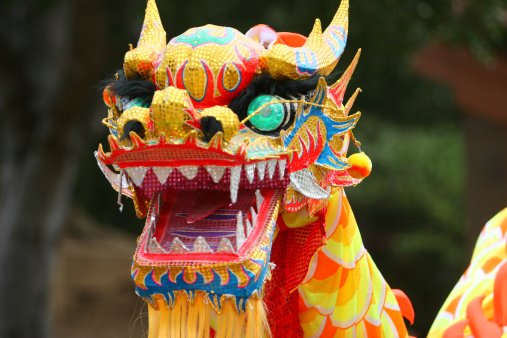 Colorful Dragon at Chinese new Year parade