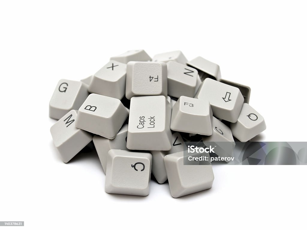 Amontoamento Teclado de computador chaves - Foto de stock de Amontoamento royalty-free