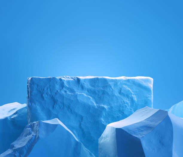 istock Stones podium for display product. Blue colored background. 3d illustration 1403788365