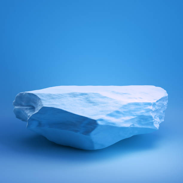 istock Blue colored stone podium for display product. 3d illustration 1403788412