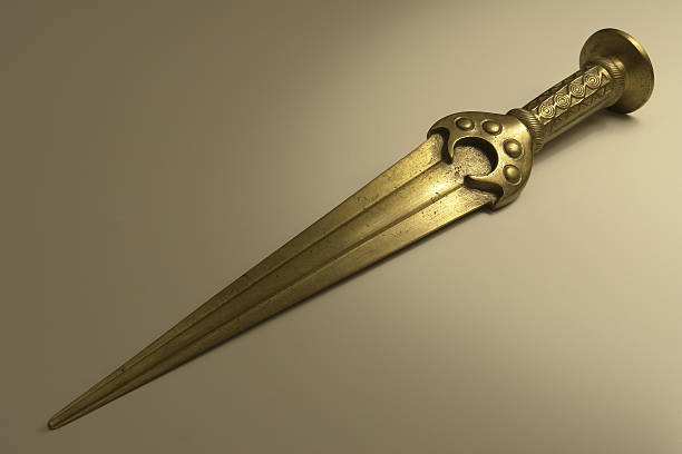 Bronze dagger replica stock photo