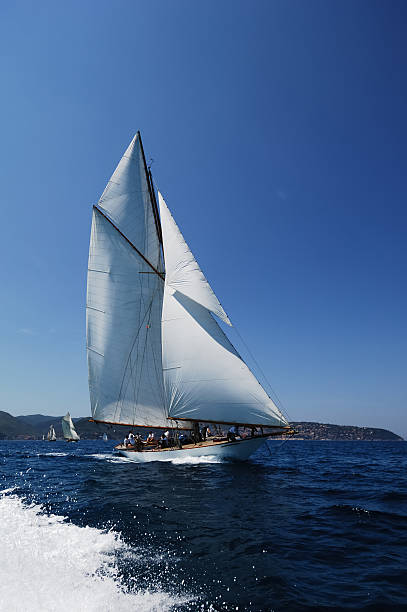 istock Sailing yacht in the wind 140379054