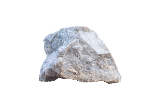 Marble stone or rock isolated on white background included clipping path.