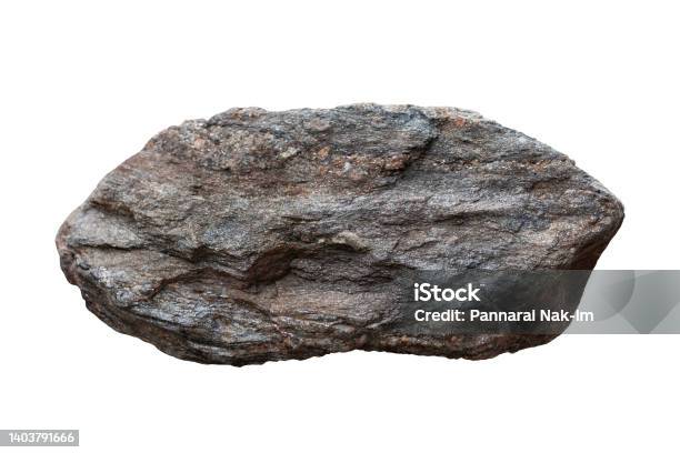 Schist Rock Isolated On White Background Included Clipping Path Stock Photo - Download Image Now