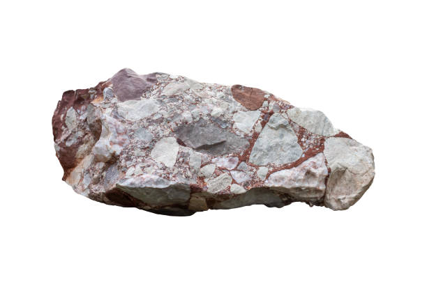 istock Conglomerate stone isolated on white background with clipping path. 1403791678