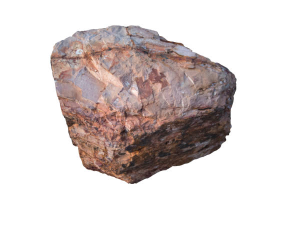 istock Chert rock isolated on white background with clipping path. 1403791703