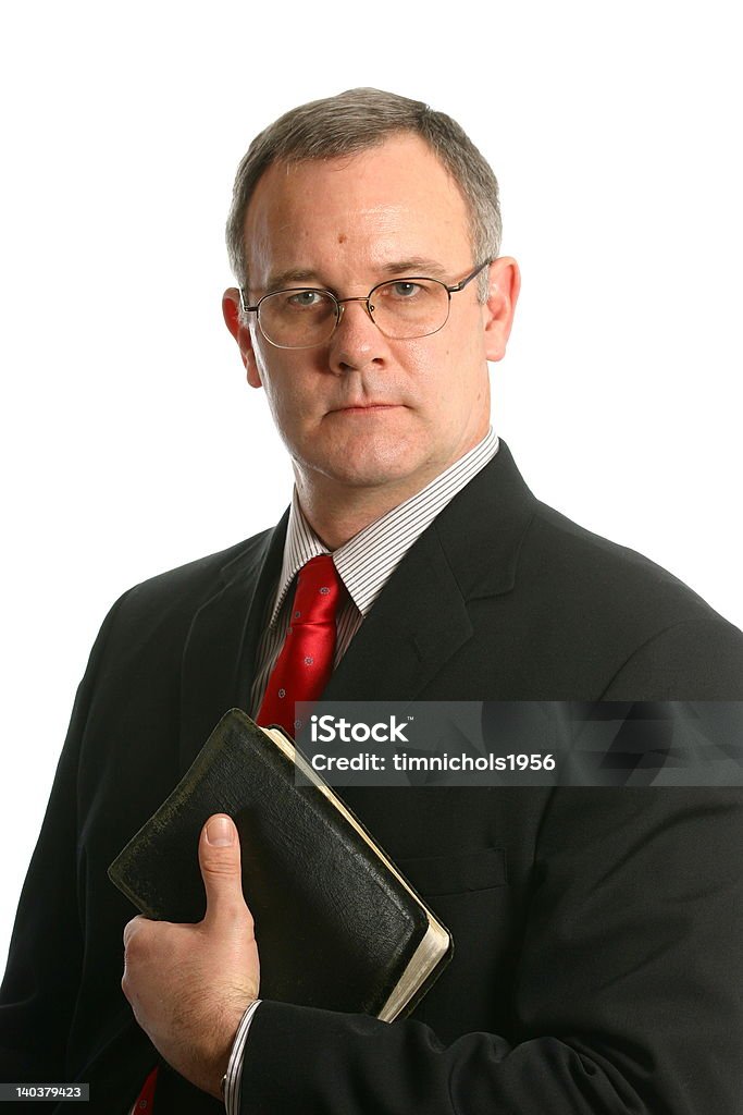 Le ministre ou Pastor isolé sur blanc espace - Photo de Prédicateur libre de droits