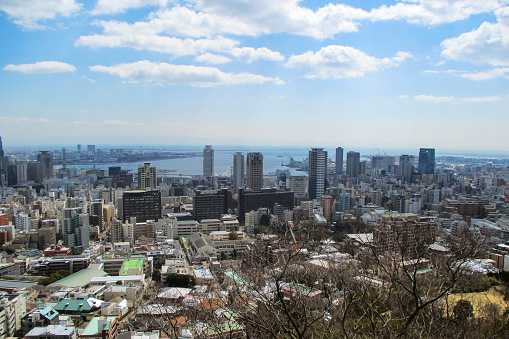 Kobe cityscape seen from the mountain