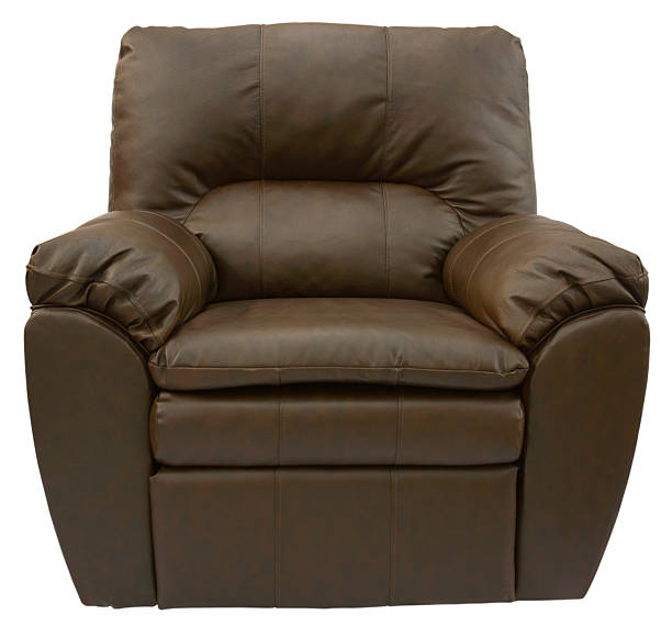 Brown Leather Recliner stock photo